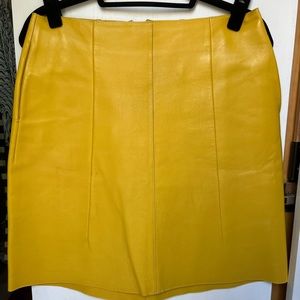 Marni yellow leather skirt size 40